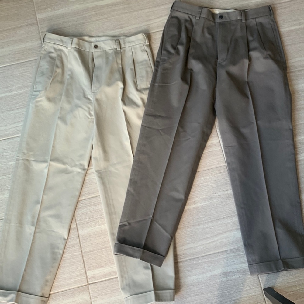 Classic Pleated Men’s Pants Charcoal